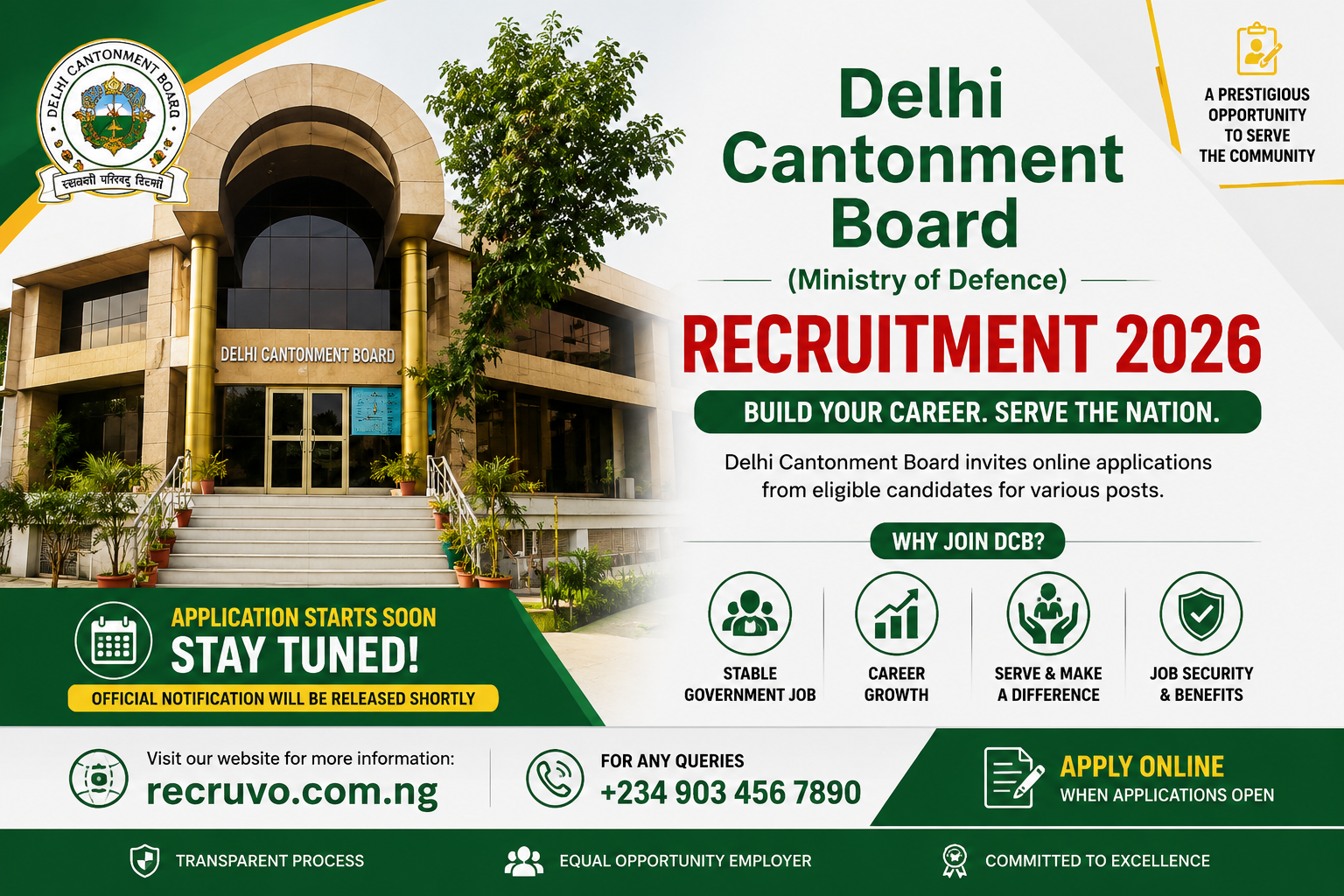 Delhi Cantonment Board Recruitment 2026