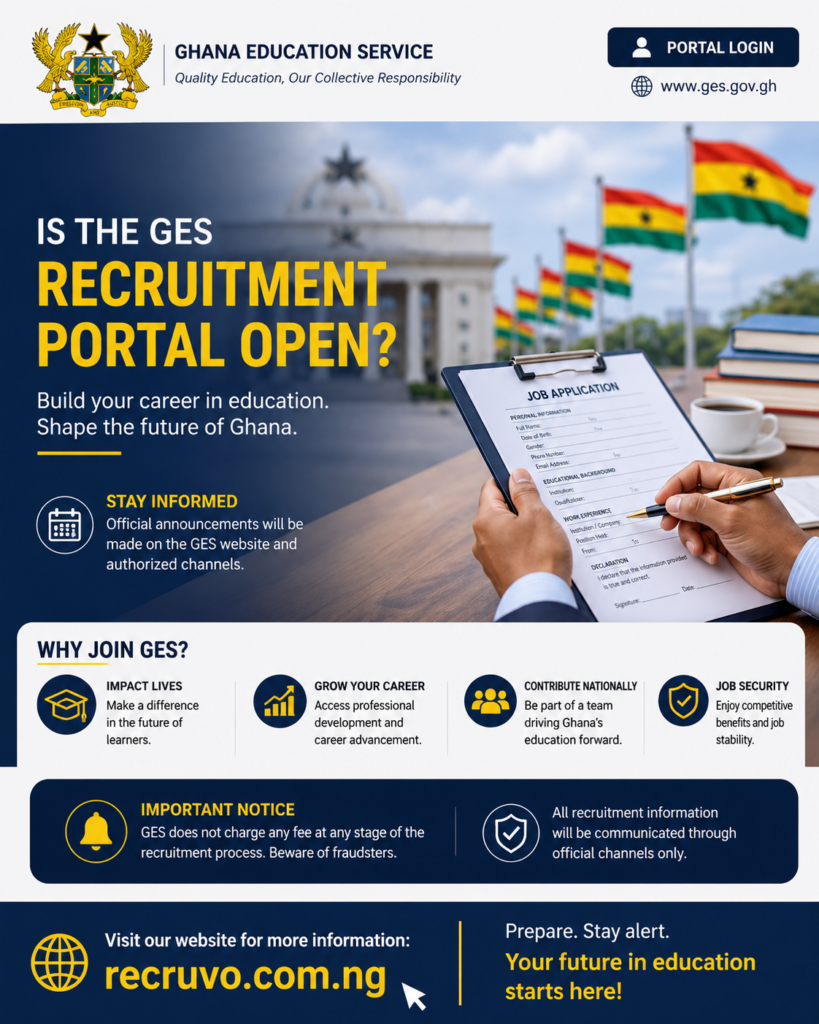 GES Recruitment Portal Login 2026