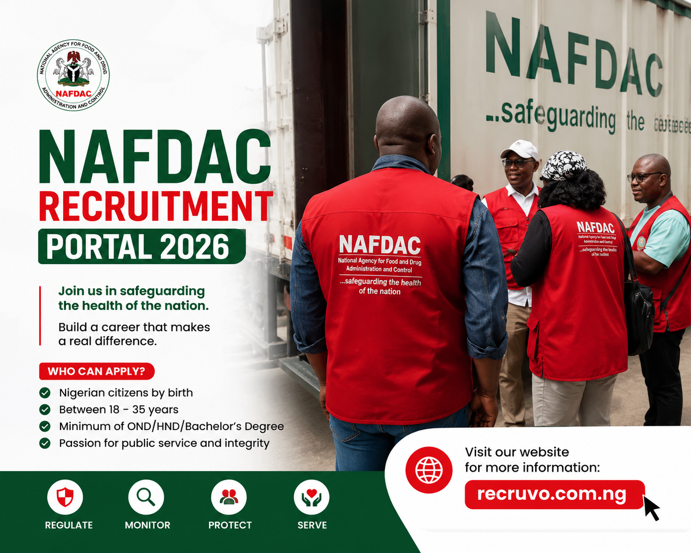 NAFDAC Recruitment Portal 2026
