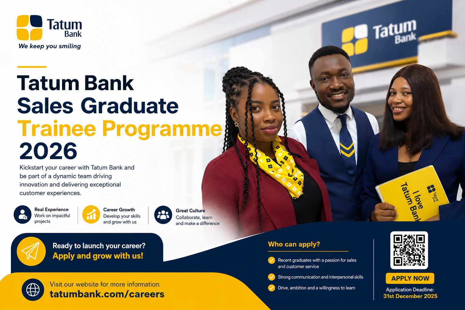 Tatum Bank Sales Graduate Trainee Programme 2026