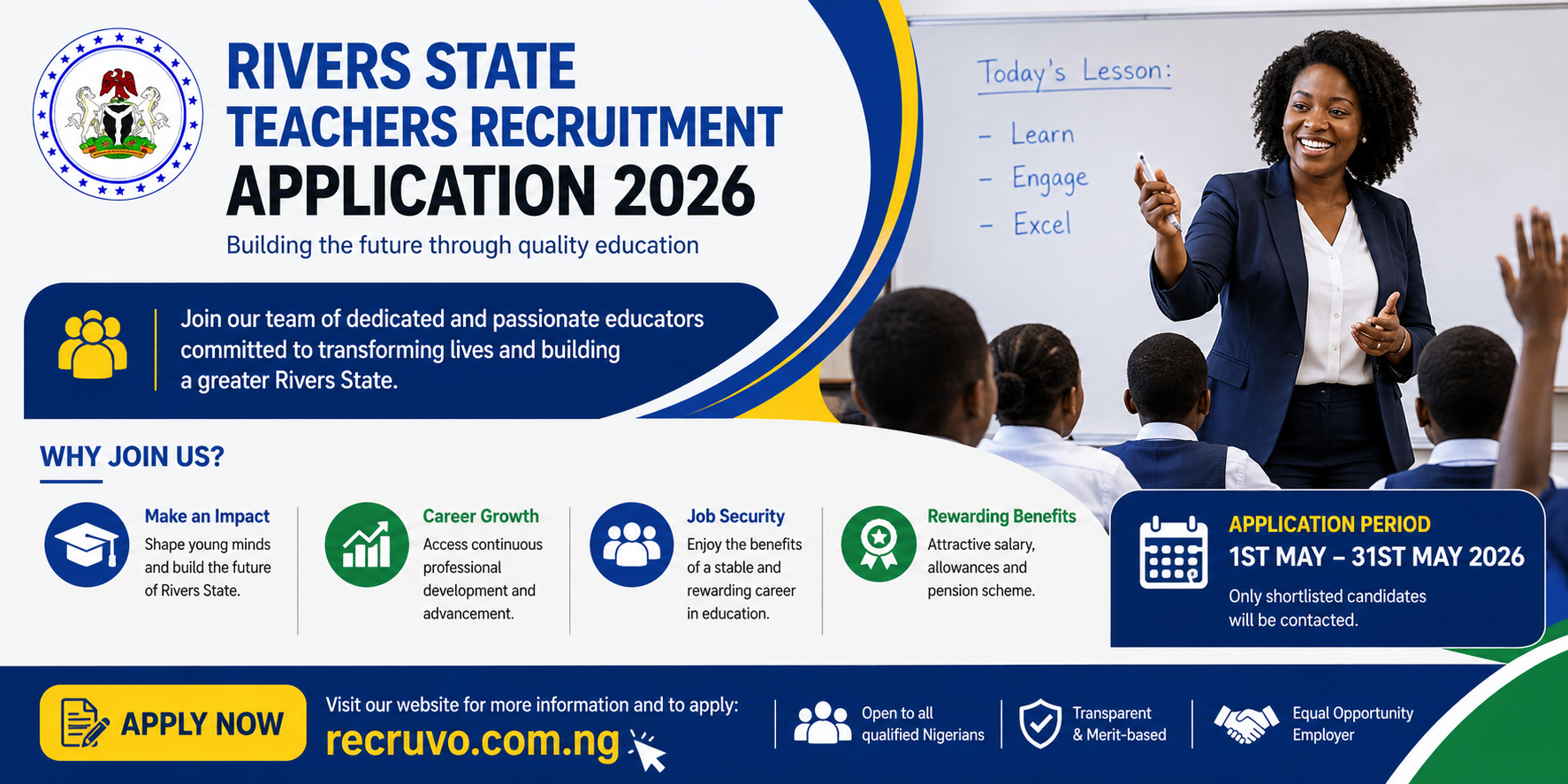 rivers state teachers recruitment 2026