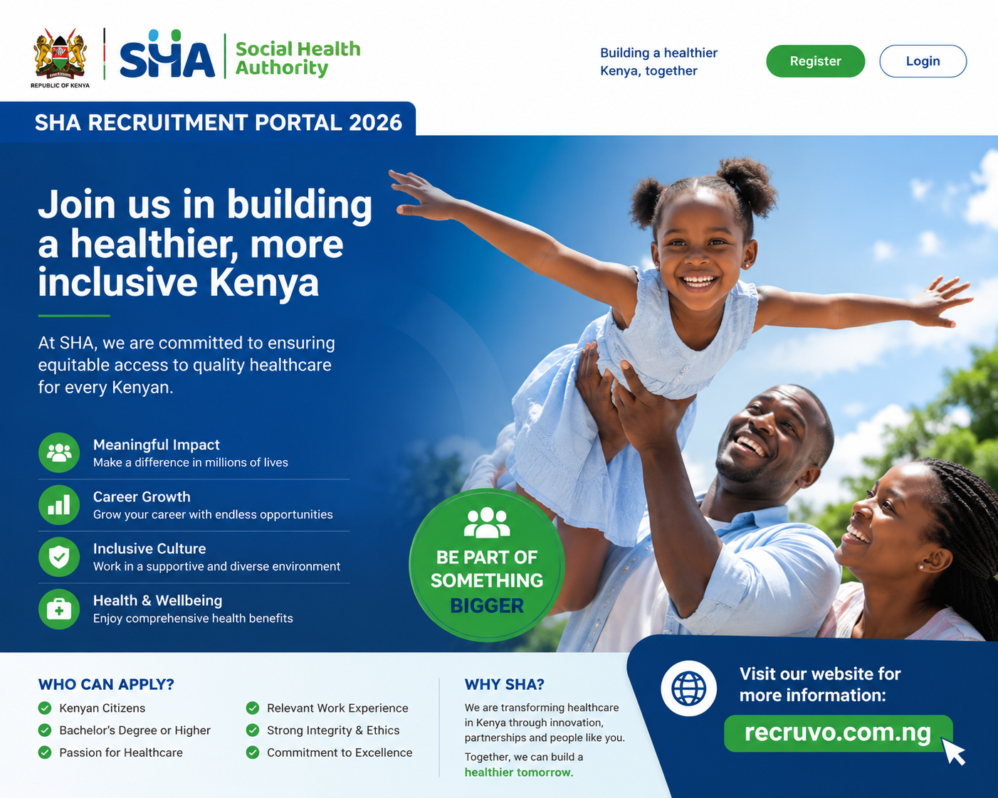 sha recruitment portal 2026